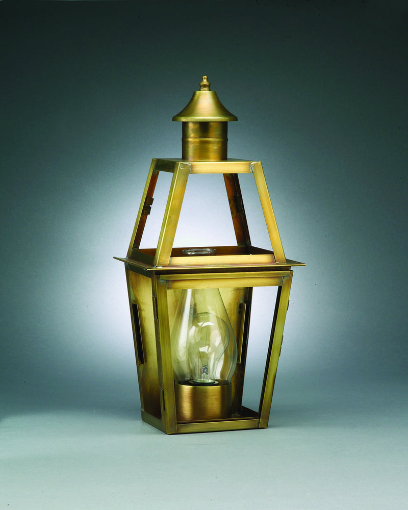 Northeast Lantern 2231-AB-CIM-CLR One Light Wall Mount, Antique Brass
