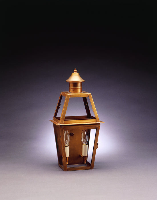 Northeast Lantern 2231-AB-LT2-CLR Two Light Wall Mount, Antique Brass