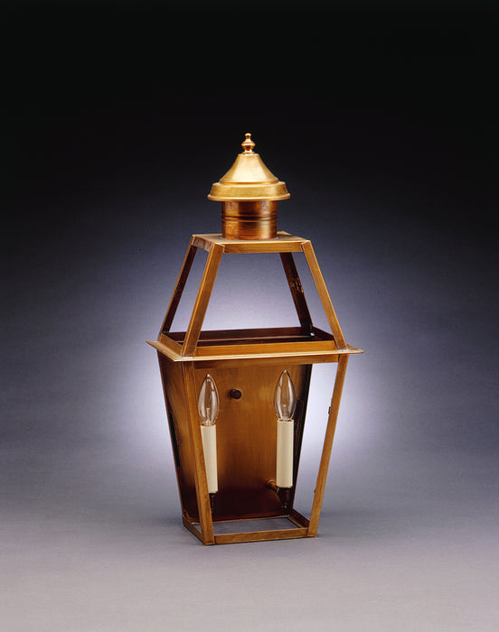 Northeast Lantern 2241-AB-LT2-CLR Two Light Wall Mount, Antique Brass
