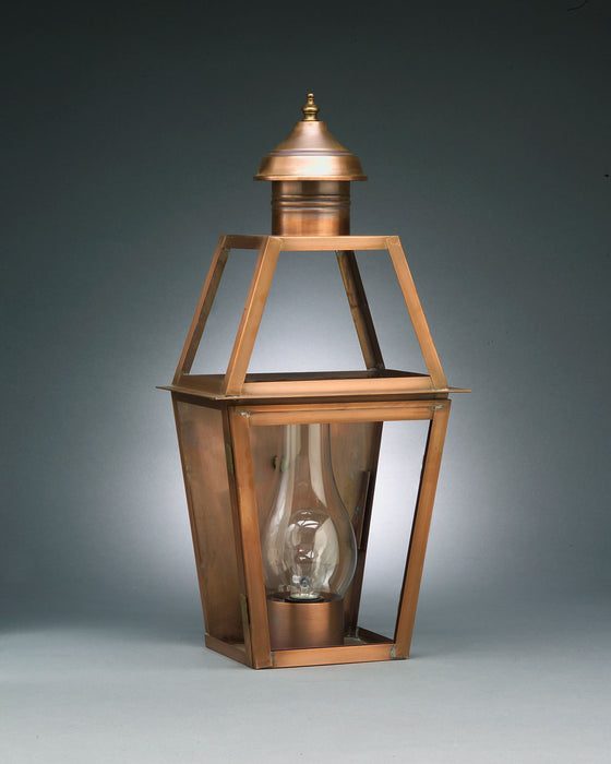 Northeast Lantern 2241-AC-CIM-CLR One Light Wall Mount, Antique Copper