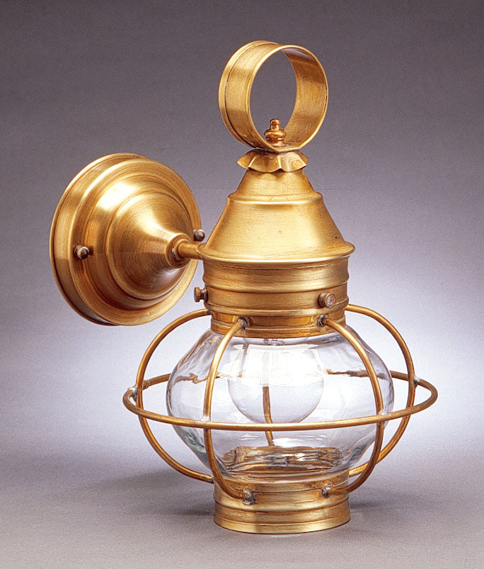 Northeast Lantern 2515-AB-MED-CLR-NS One Light Wall Mount, Antique Brass