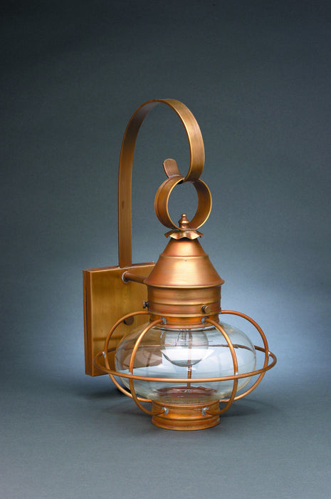 Northeast Lantern 2521-AB-MED-CLR One Light Wall Mount, Antique Brass