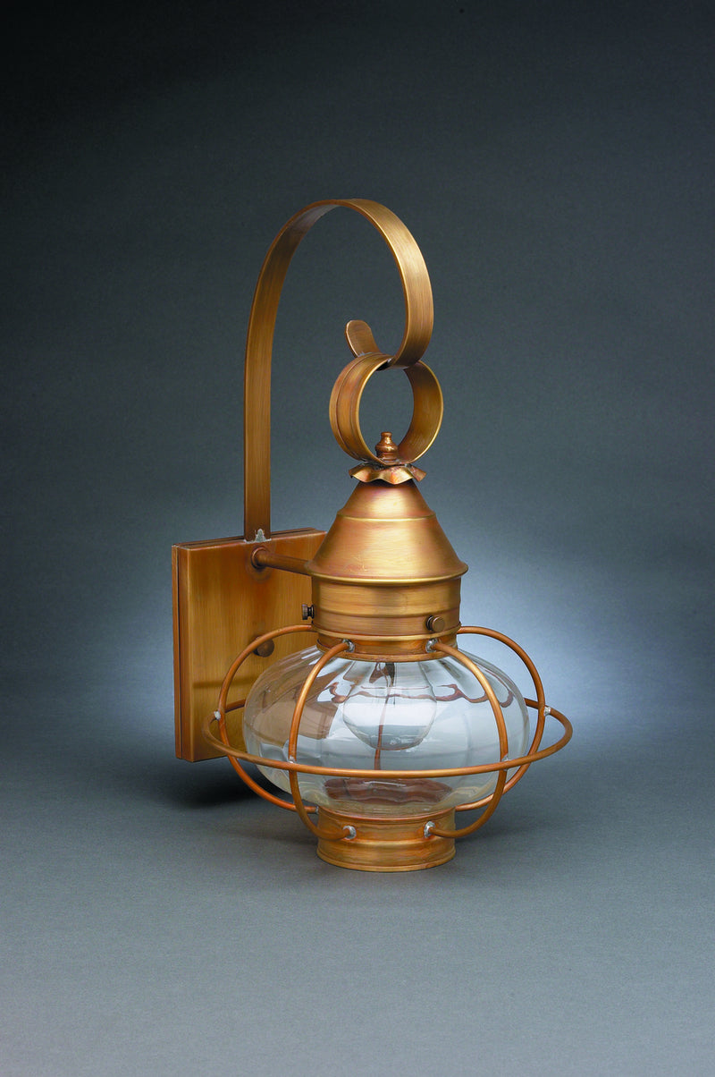 Northeast Lantern 2521-AB-MED-OPT One Light Wall Mount, Antique Brass
