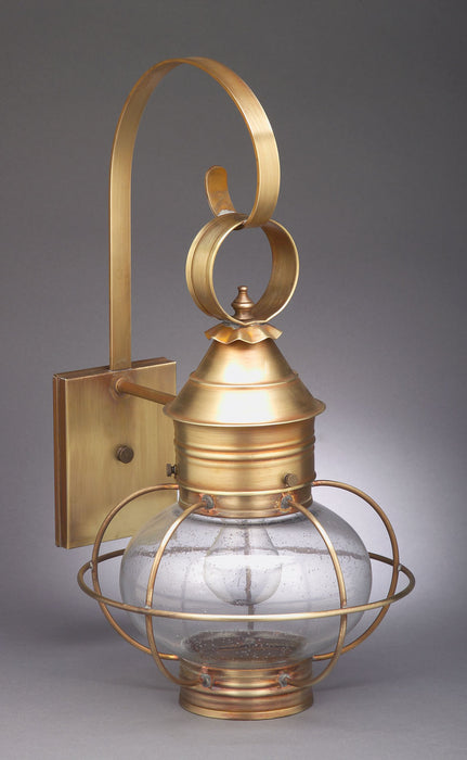 Northeast Lantern 2531-AB-MED-CSG One Light Wall Mount, Antique Brass