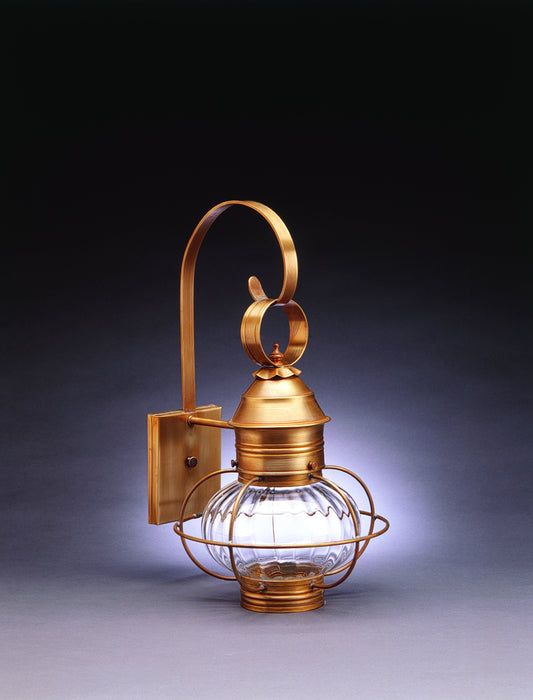Northeast Lantern 2531-AB-MED-OPT One Light Wall Mount, Antique Brass