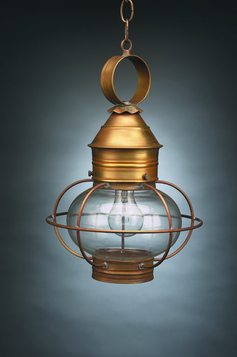 Northeast Lantern 2532-AB-MED-CLR One Light Hanging Lantern, Antique Brass