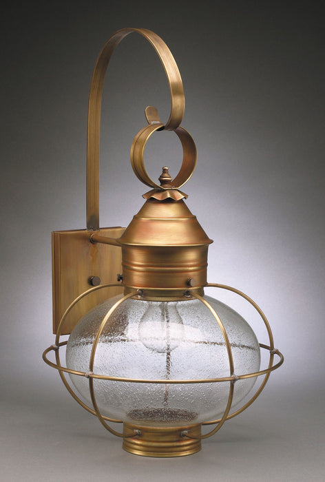 Northeast Lantern 2541-AB-MED-CSG One Light Wall Mount, Antique Brass