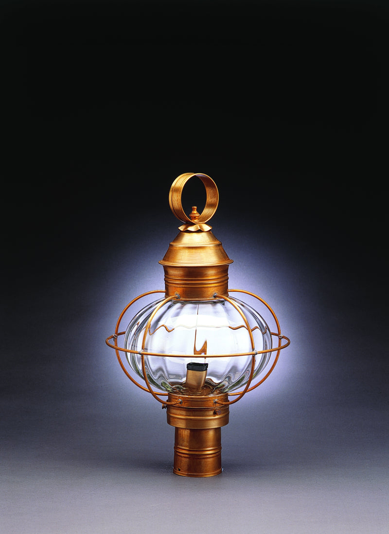 Northeast Lantern 2543-AB-MED-OPT One Light Post Mount, Antique Brass