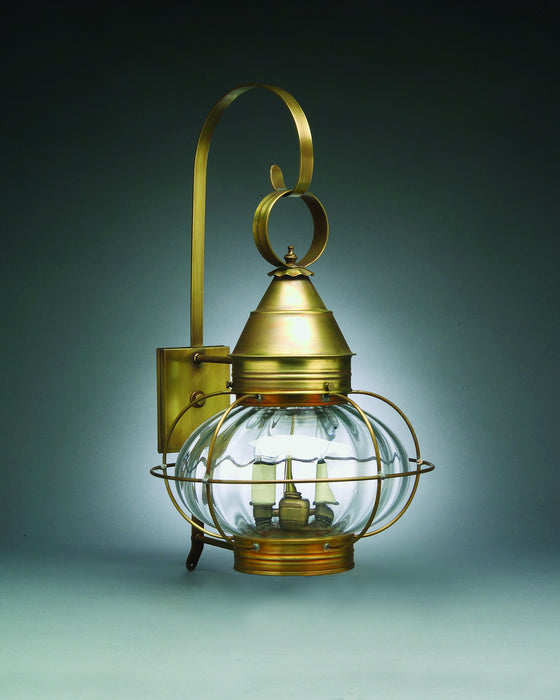 Northeast Lantern 2571-AB-LT2-OPT Two Light Wall Mount, Antique Brass