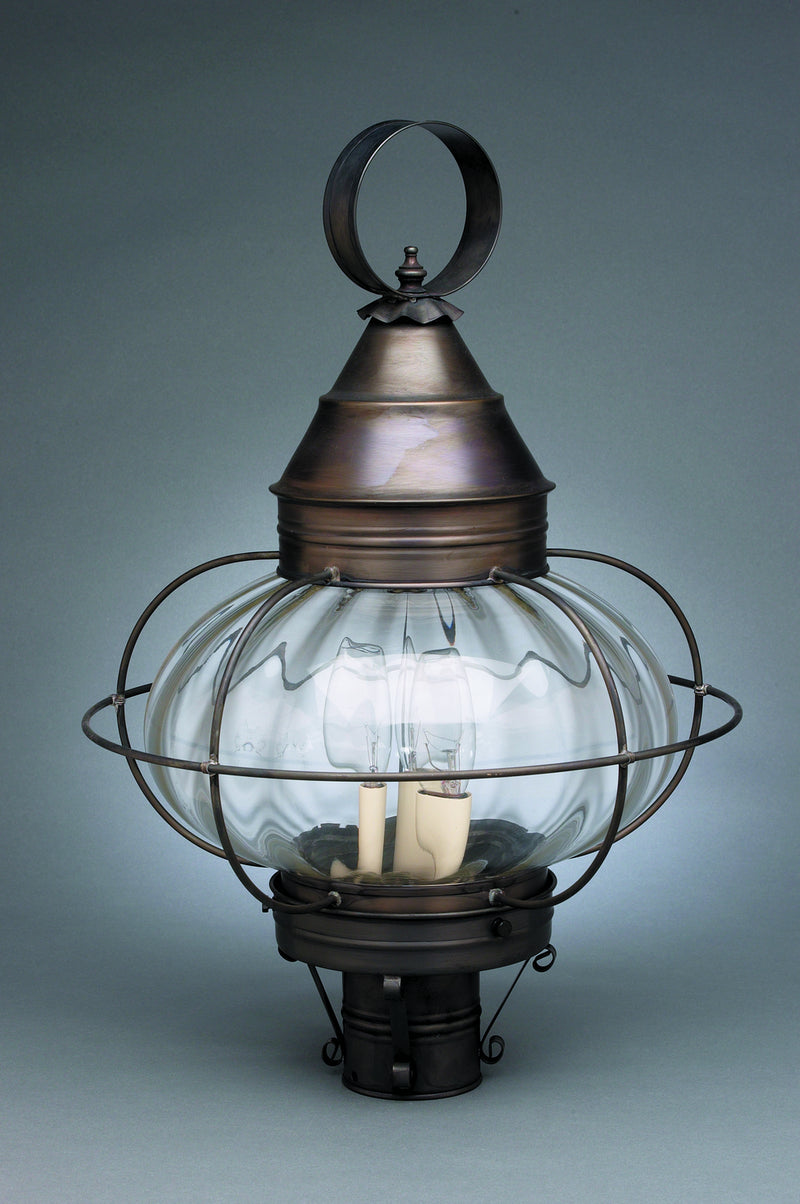 Northeast Lantern 2573-DB-LT3-OPT Three Light Post Mount, Dark Brass
