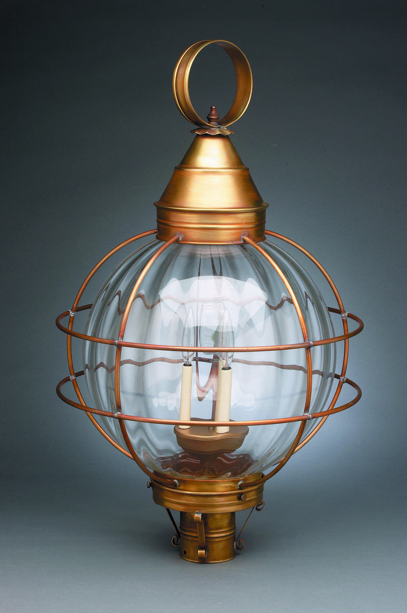 Northeast Lantern 2863-AB-LT3-OPT Three Light Post Mount, Antique Brass