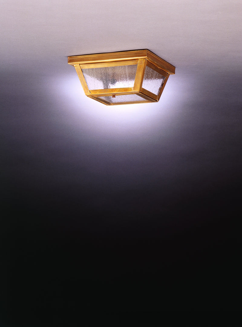 Northeast Lantern 4104-AB-MED-SMG One Light Flush Mount, Antique Brass