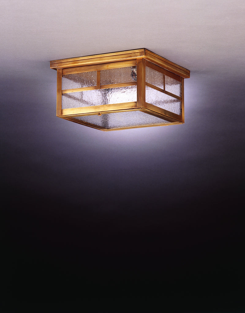 Northeast Lantern 4404-AB-MED2-SMG Two Light Flush Mount, Antique Brass
