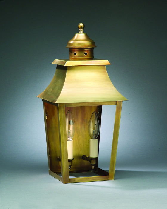 Northeast Lantern 5531-AB-LT2-CLR Two Light Wall Mount, Antique Brass