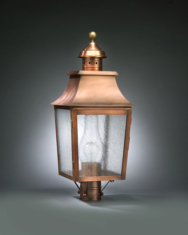 Northeast Lantern 5543-AC-CIM-SMG One Light Post Mount, Antique Copper