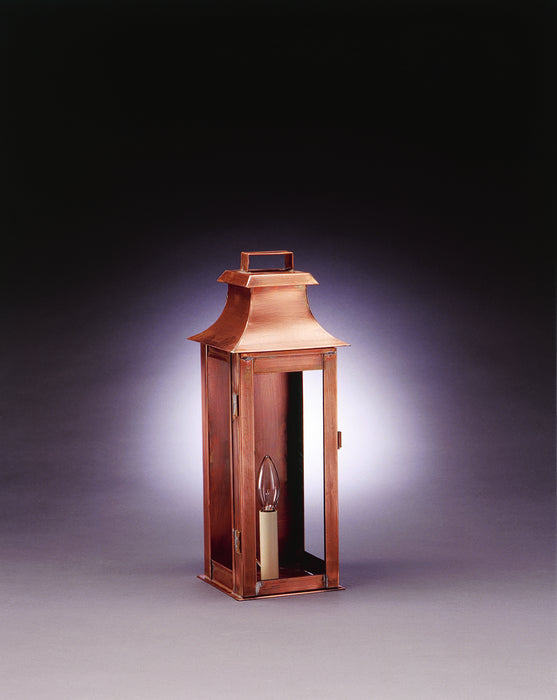 Northeast Lantern 5621-AC-LT1-CLR One Light Wall Mount, Antique Copper