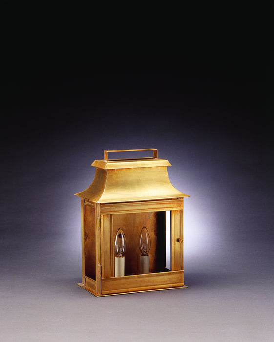 Northeast Lantern 5711-AB-LT2-CLR Two Light Wall Mount, Antique Brass