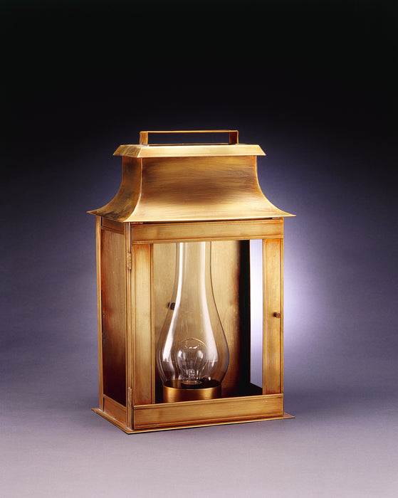 Northeast Lantern 5751-AB-CIM-CLR One Light Wall Mount, Antique Brass