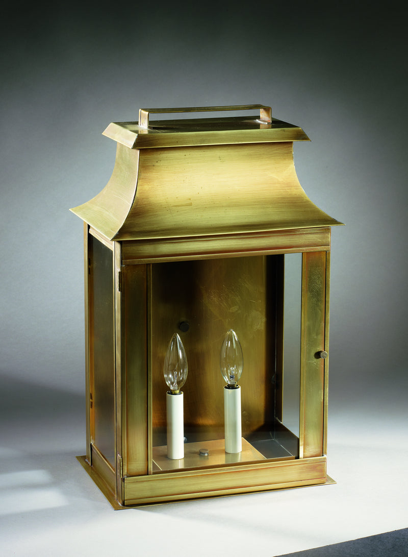 Northeast Lantern 5751-AB-LT2-CLR Two Light Wall Mount, Antique Brass