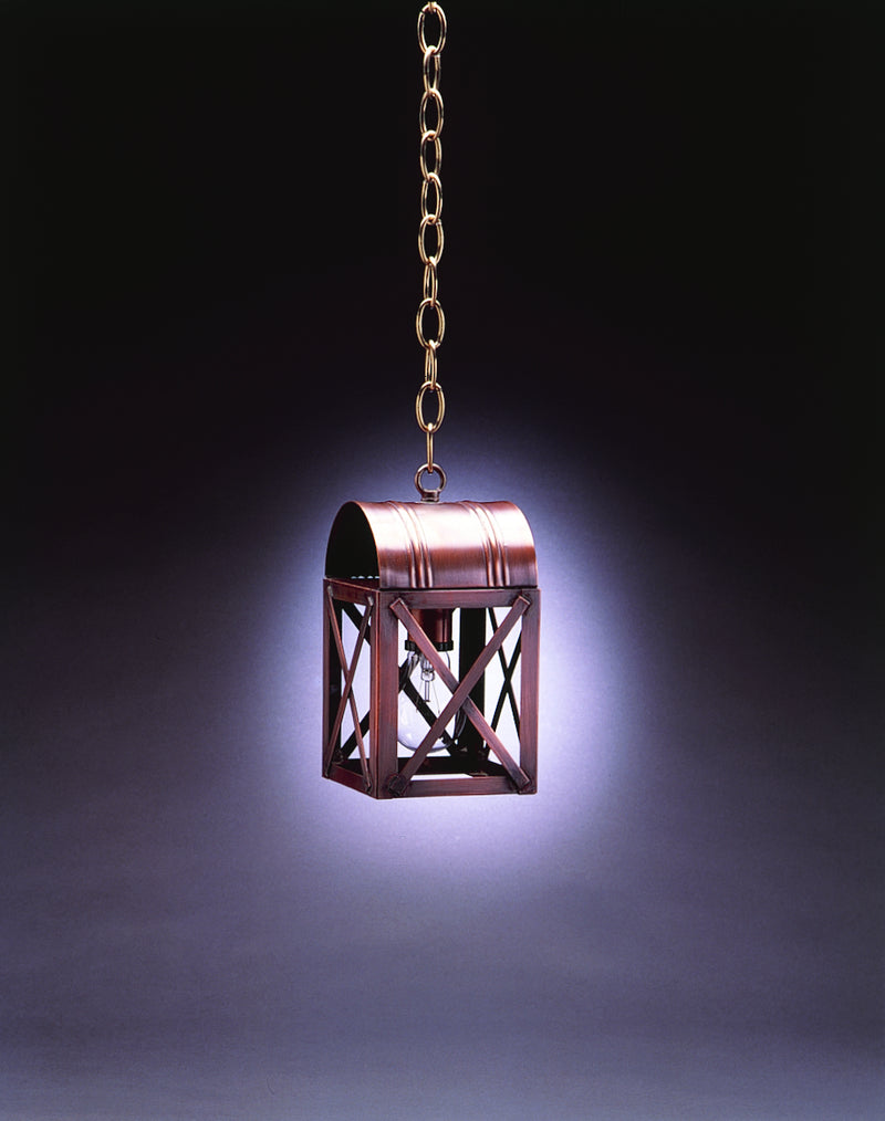 Northeast Lantern 6012-DB-MED-CLR One Light Hanging Lantern, Dark Brass