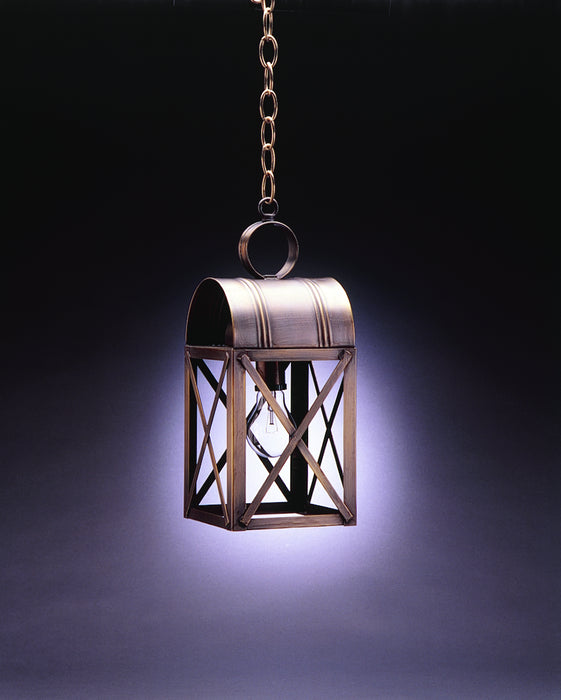 Northeast Lantern 6032-DB-MED-CLR One Light Hanging Lantern, Dark Brass
