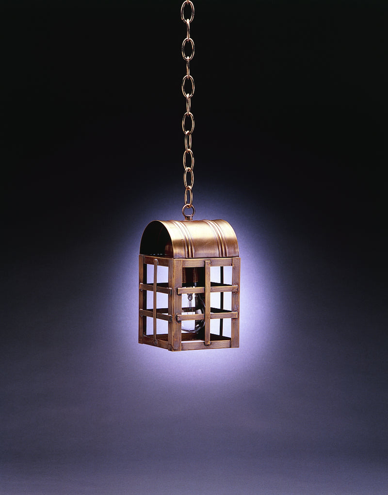 Northeast Lantern 6112-DAB-MED-CLR One Light Hanging Lantern, Dark Antique Brass
