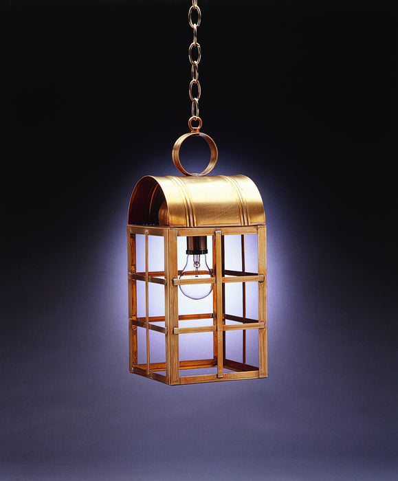 Northeast Lantern 6142-AB-MED-CLR One Light Hanging Lantern, Antique Brass