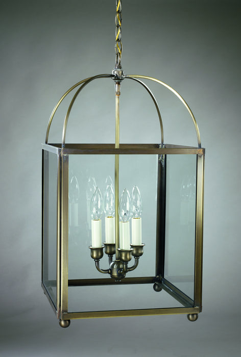 Northeast Lantern 6832-DAB-LT4-CLR Four Light Hanging Lantern, Dark Antique Brass