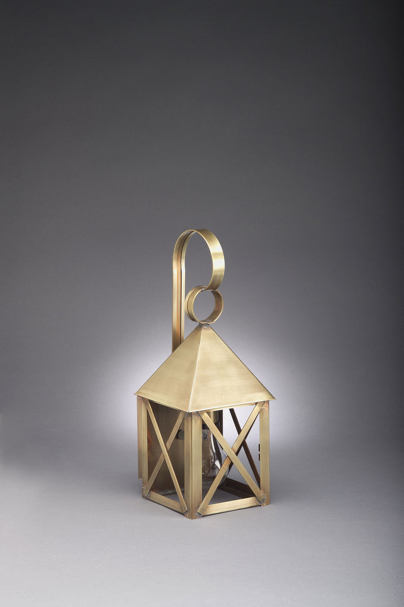 Northeast Lantern 7011-AB-MED-CLR One Light Wall Mount, Antique Brass