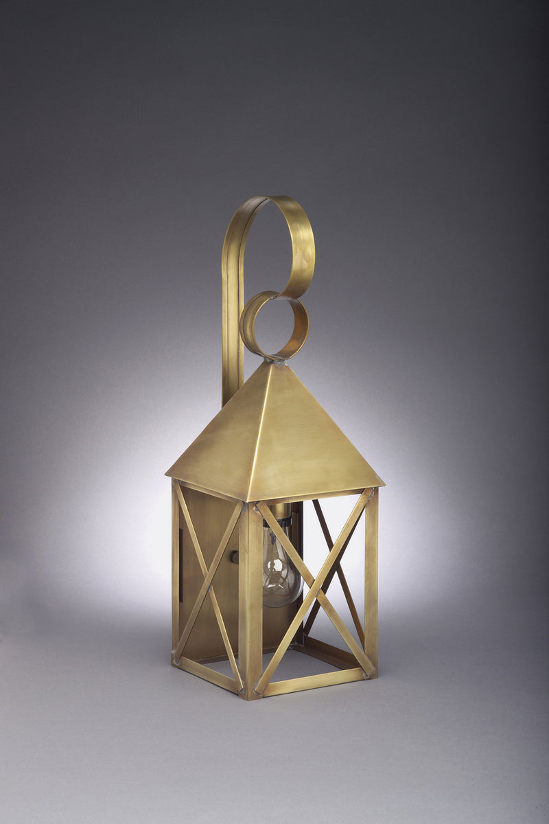 Northeast Lantern 7031-AB-MED-CLR One Light Wall Mount, Antique Brass