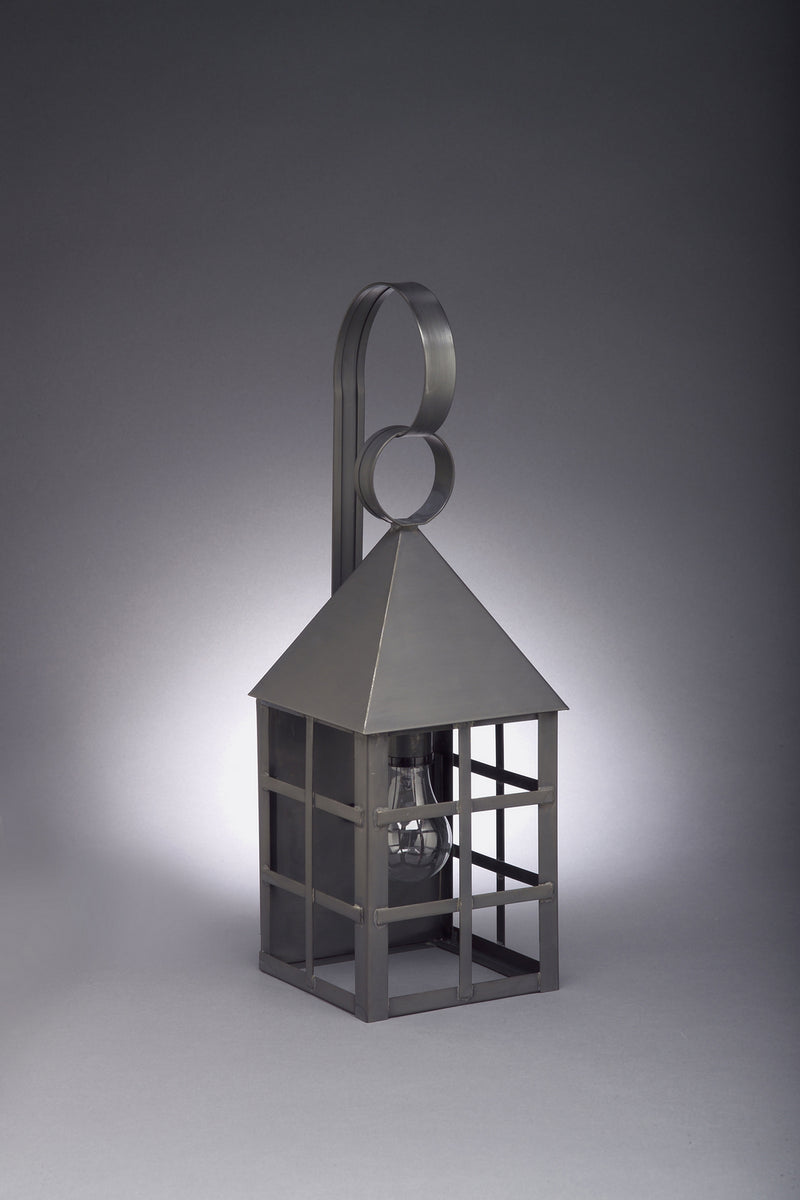 Northeast Lantern 7131-DB-MED-CLR One Light Wall Mount, Dark Brass