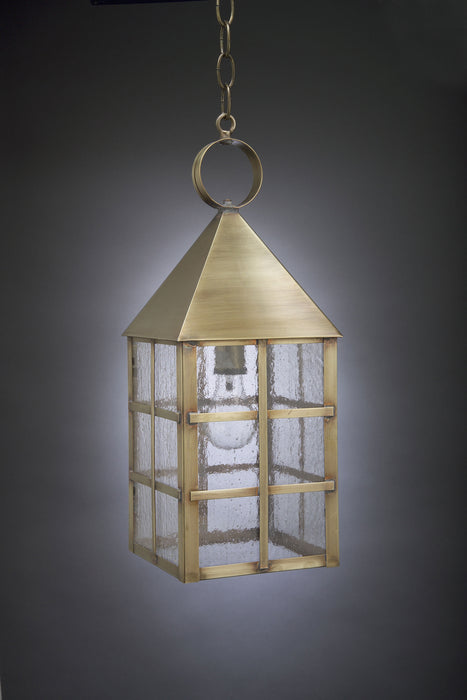Northeast Lantern 7142-AB-MED-SMG One Light Hanging Lantern, Antique Brass