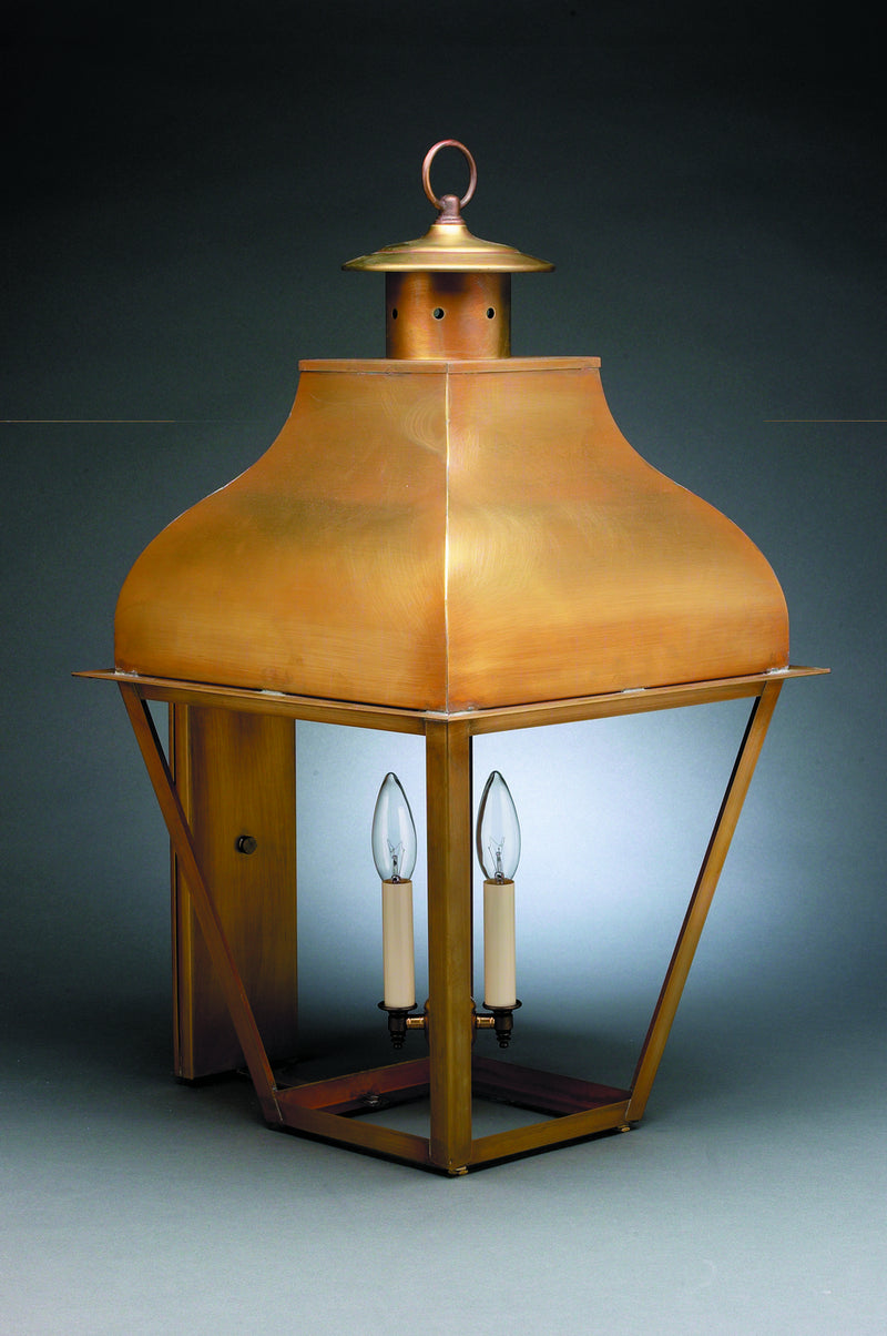 Northeast Lantern 7651-AB-LT3-CLR Three Light Wall Mount, Antique Brass
