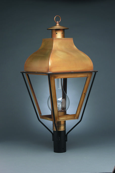 Northeast Lantern 7653-AB-CIM-CLR One Light Post Mount, Antique Brass