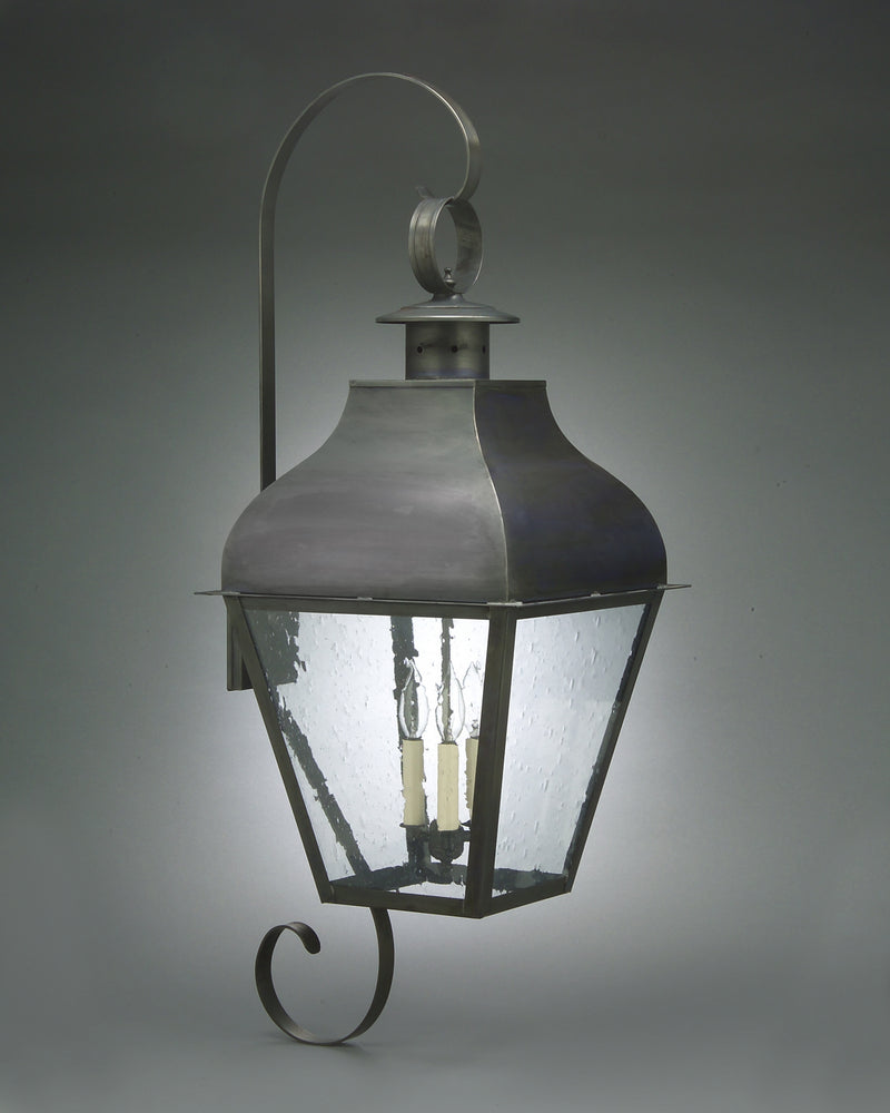 Northeast Lantern 7658-DB-LT3-CSG Three Light Wall Mount, Dark Brass