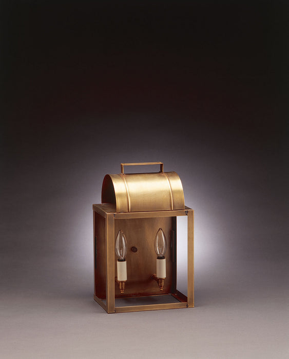 Northeast Lantern 8021-AB-LT2-CLR Two Light Wall Mount, Antique Brass