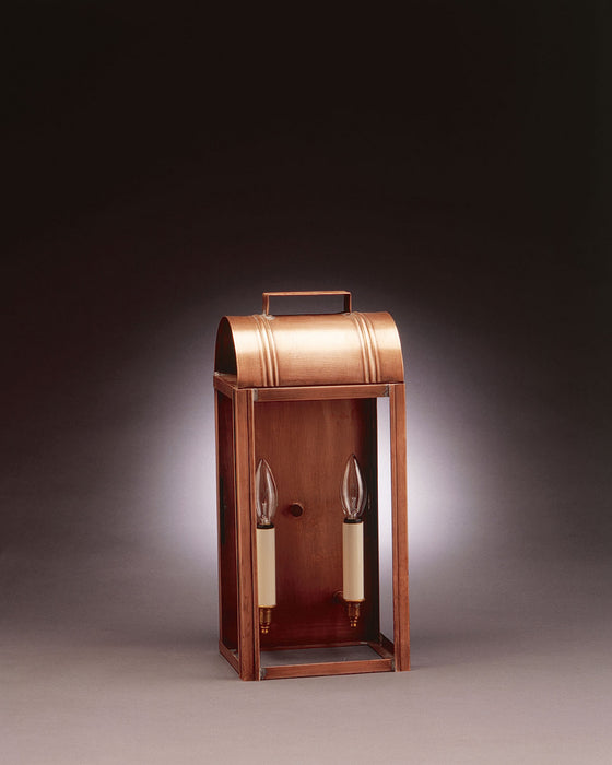 Northeast Lantern 8031-AB-LT2-CLR Two Light Wall Mount, Antique Brass