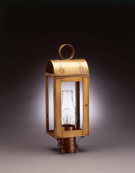 Northeast Lantern 8043-AB-CIM-CLR One Light Post Mount, Antique Brass
