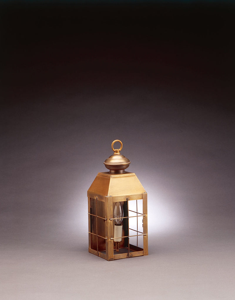 Northeast Lantern 8311-AB-LT1-CLR One Light Wall Mount, Antique Brass