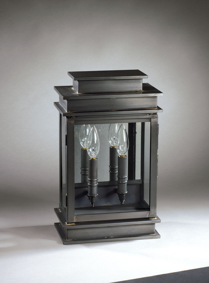 Northeast Lantern 8811-DB-LT2-CLR-PM Two Light Wall Mount, Dark Brass