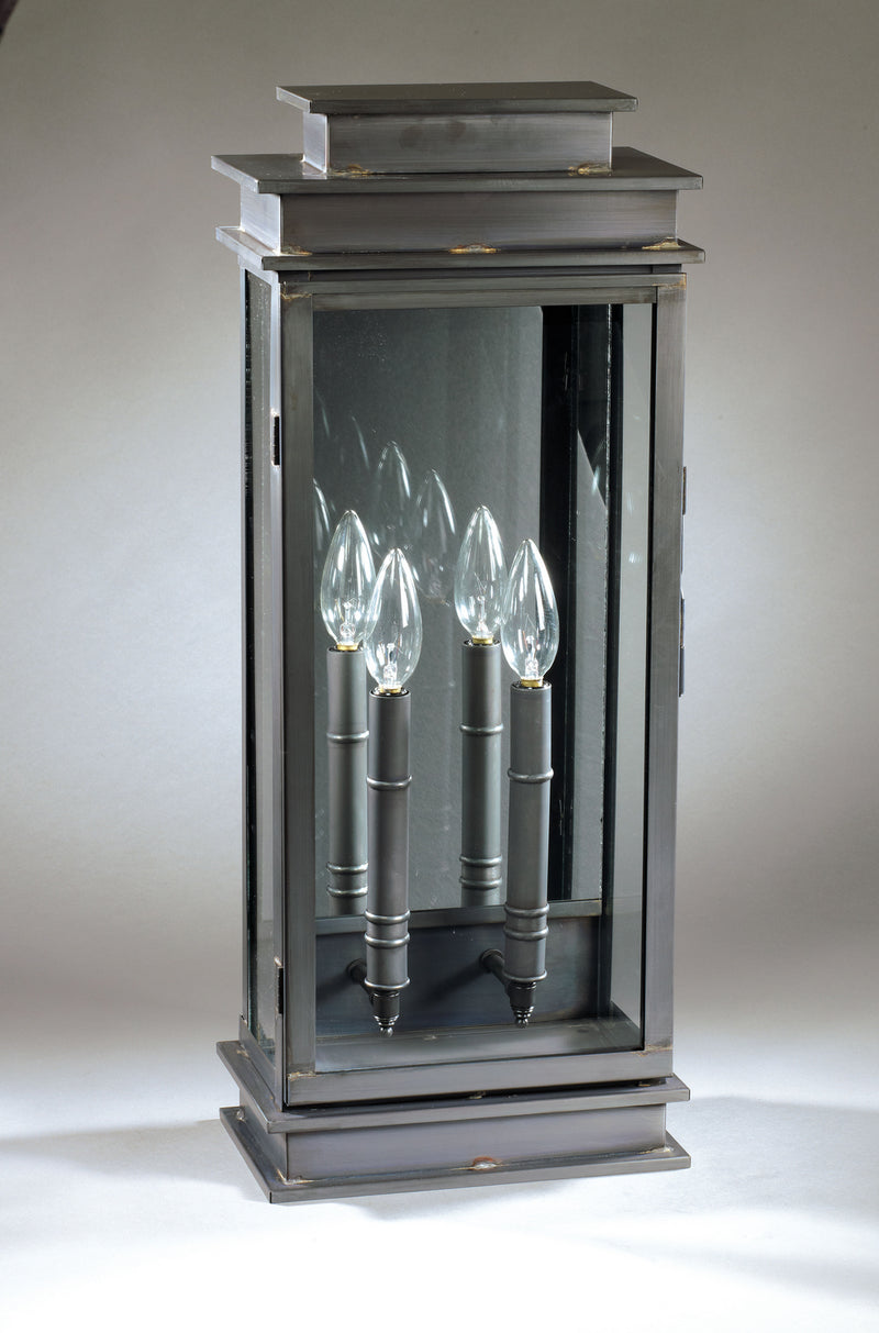 Northeast Lantern 8851-DB-LT2-CLR-PM Two Light Wall Mount, Dark Brass