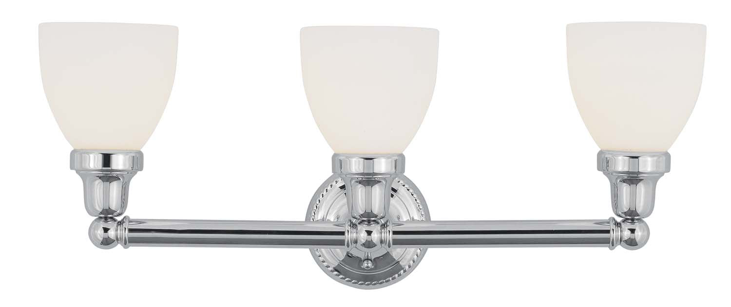 Livex Lighting 1023-05 Three Light Bath Vanity, Polished Chrome