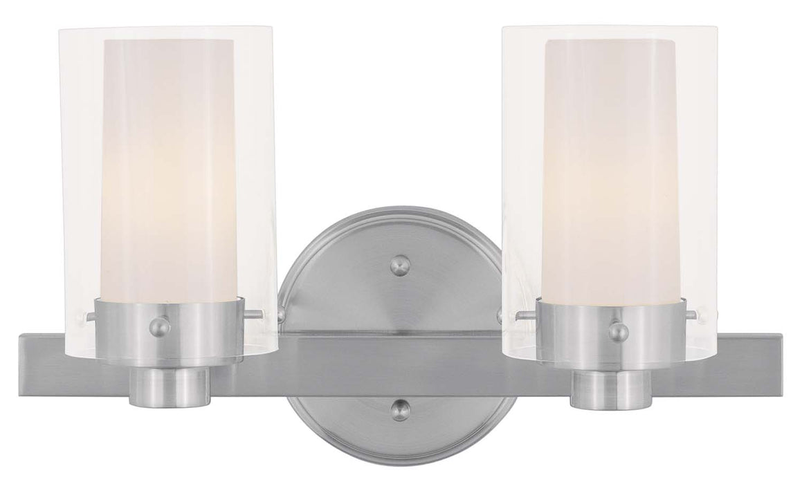 Livex Lighting 1542-91 Two Light Bath Vanity, Brushed Nickel