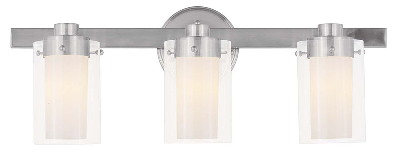 Livex Lighting 1543-91 Three Light Bath Vanity, Brushed Nickel