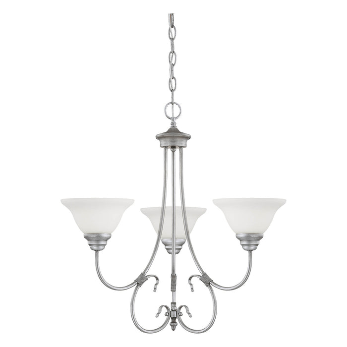 Millennium 1363-RS Three Light Chandelier, Rubbed Silver
