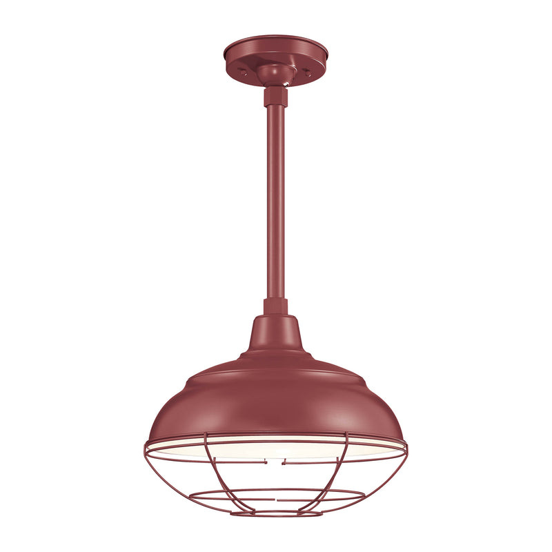 Millennium RWHS14-SR One Light Pendant, Satin Red