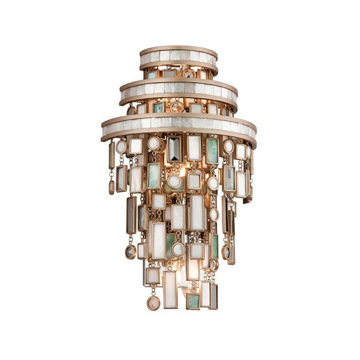 Corbett Lighting 142-13-CPL Three Light Wall Sconce, Champagne Leaf
