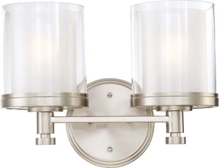 Nuvo Lighting 60-4642 Two Light Vanity, Brushed Nickel
