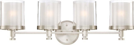 Nuvo Lighting 60-4644 Four Light Vanity, Brushed Nickel