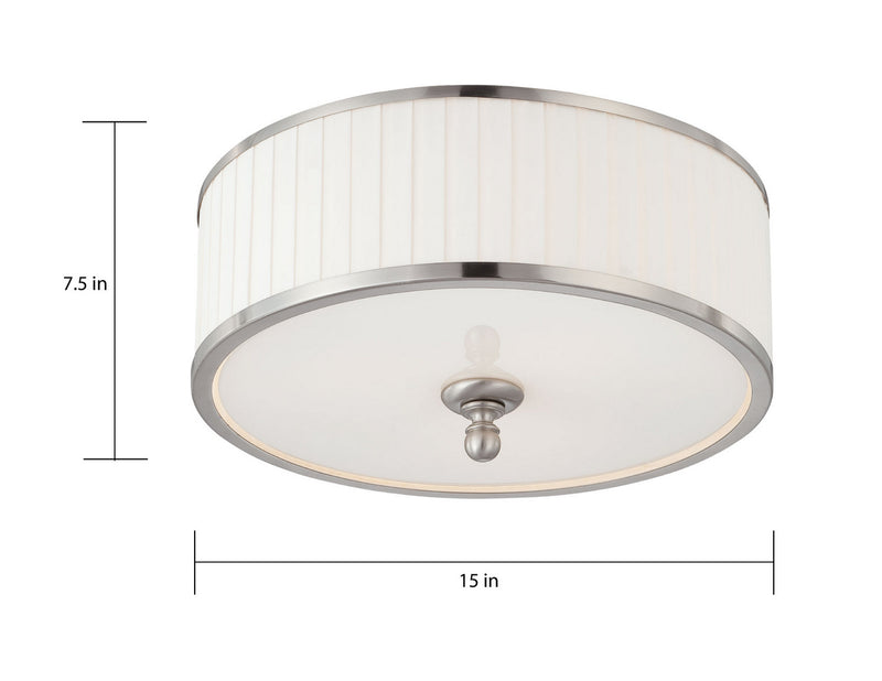 Nuvo Lighting 60-4741 Three Light Flush Mount, Brushed Nickel